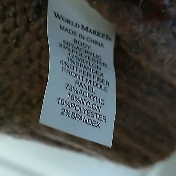 NWT - World Market Colour Block Sweater - One Size - Picture 9 of 10